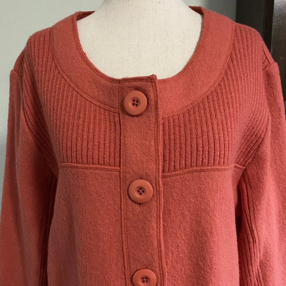 Orvis Coral Button Up Shacket Jacket Size L 100% … - image 2